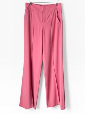 Alice + Olivia Bubblegum Pink High Rise Wide-Leg Trousers